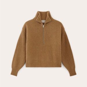 Everlane Women's Camel Half Zip Sweater